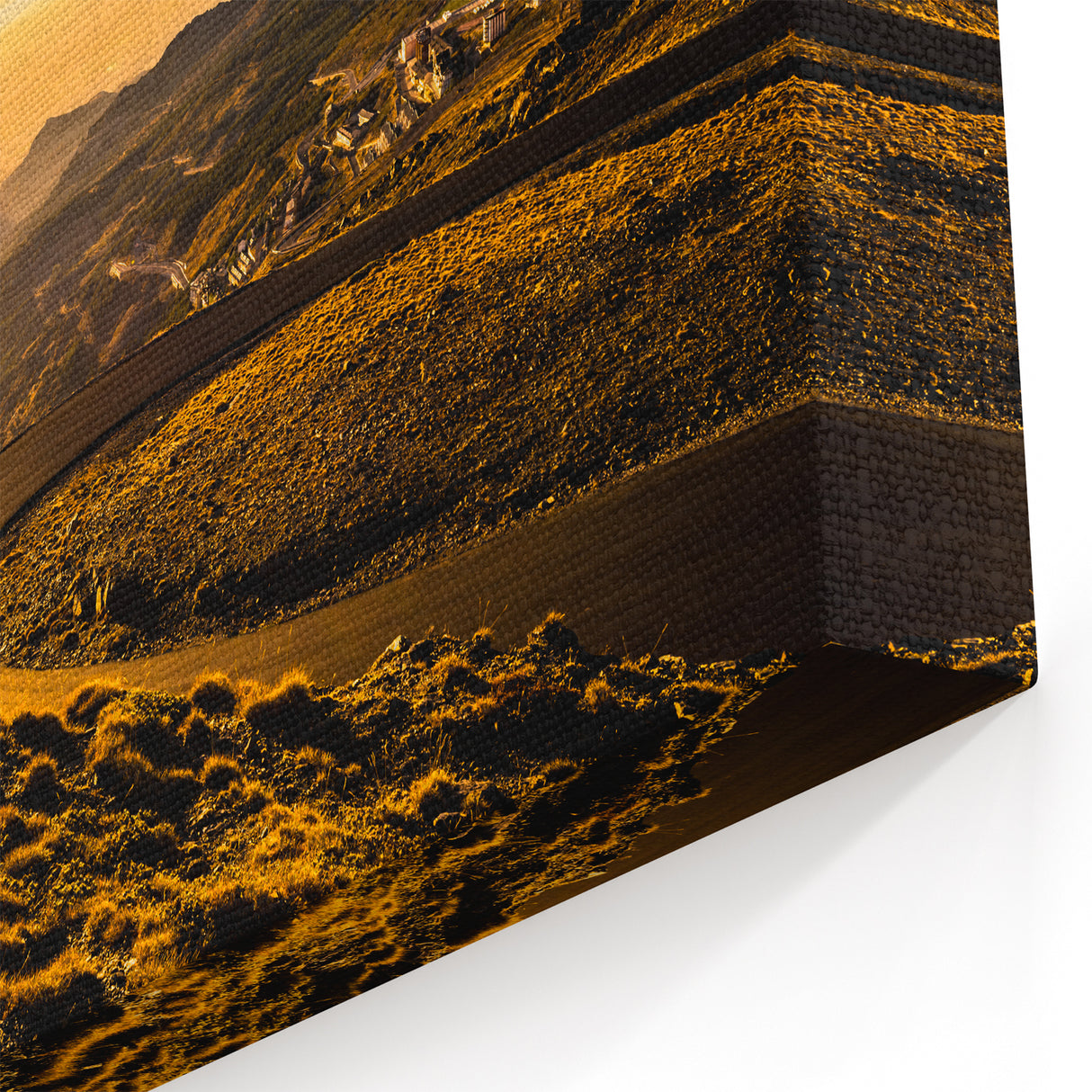 Andalucía Landscape Art - Winding Road Through Sunlit Mountain View