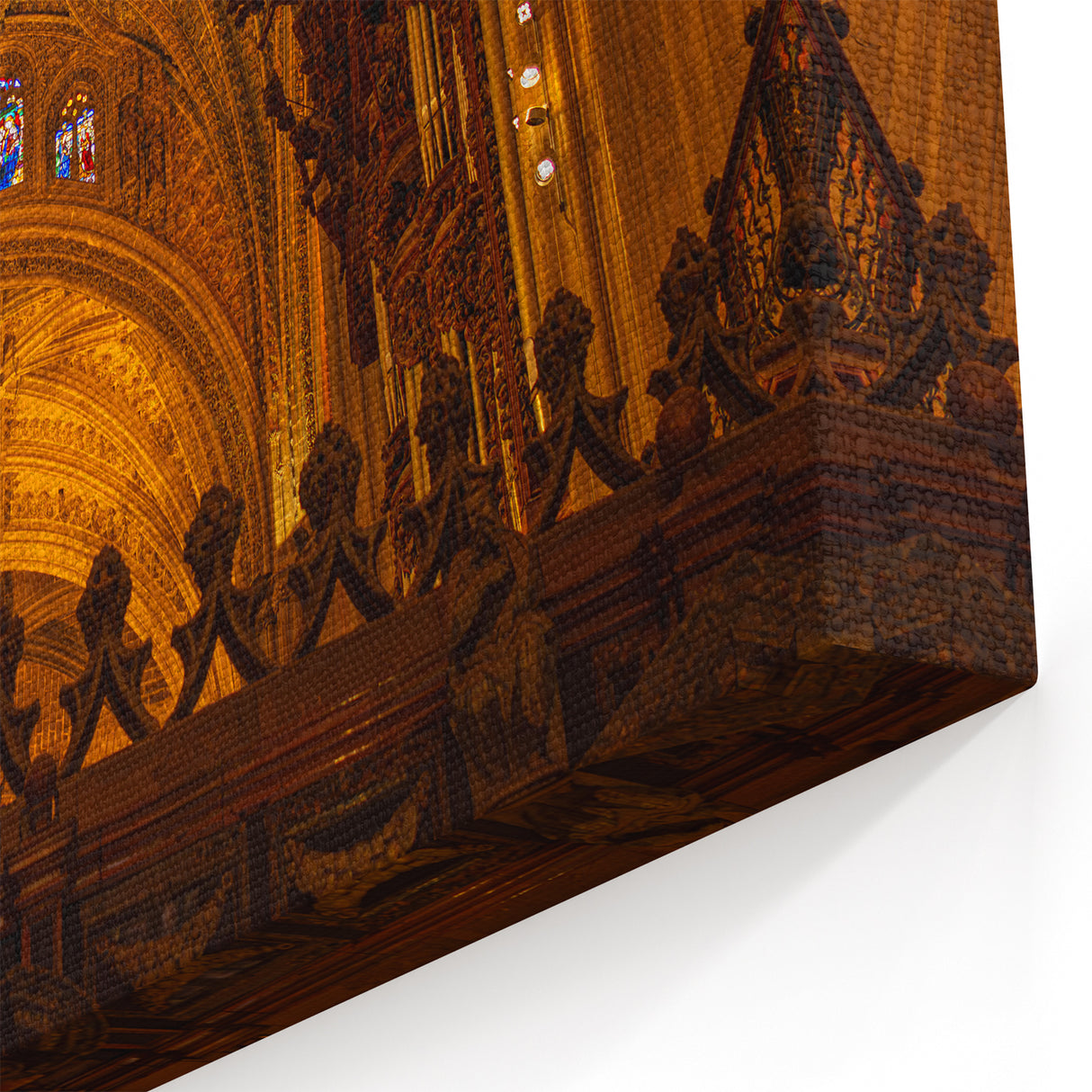 Andalucía Canvas Prints - Ornate Cathedral Ceiling and Stained Glass