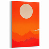 Maximalist Wall Art - Bold Sun and Mountain Abstract for Vibrant Decor