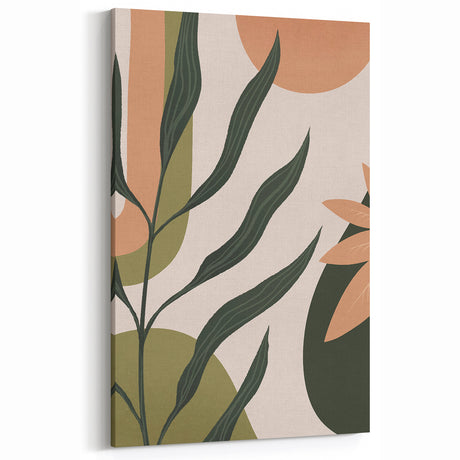 Bohemian Wall Art | Eclectic Plant Print | Boho Chic Decor Canvas