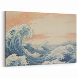 Electric Ocean Waves Wall Art – Abstract Vibrant Electric Art Print