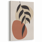 Boho Wall Art | Minimalist Leaf Print | Eclectic Bohemian Canvas
