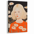 Maximalist Wall Art: Eclectic Bold Portrait with Floral Patterns