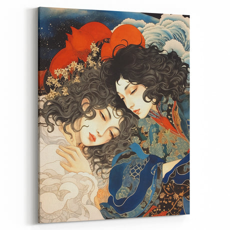 Electric Art Canvas – Vibrant Abstract Electric Painting of Dreamy Figures