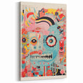 Abstract Electric Wall Art – Bold Vibrant Electric Monster Face Print