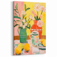 Maximalist Wall Art - Bold Floral and Lemon Still Life - Vibrant Decor