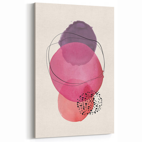 Boho Wall Art | Abstract Watercolor Circles Print | Vibrant Boho Decor