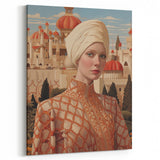 Electric Wall Art – Regal Portrait of Woman in Desert Palace Electric Print