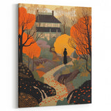 Electric Wall Art – Vibrant Autumn Landscape with Silhouette Electric Print