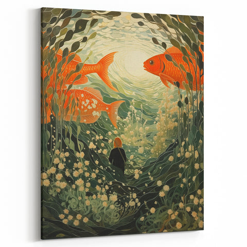 Electric Wall Art – Vibrant Underwater Scene with Fish Electric Art Print