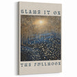 Electric Wall Art – Cosmic Full Moon Landscape with Text Electric Print