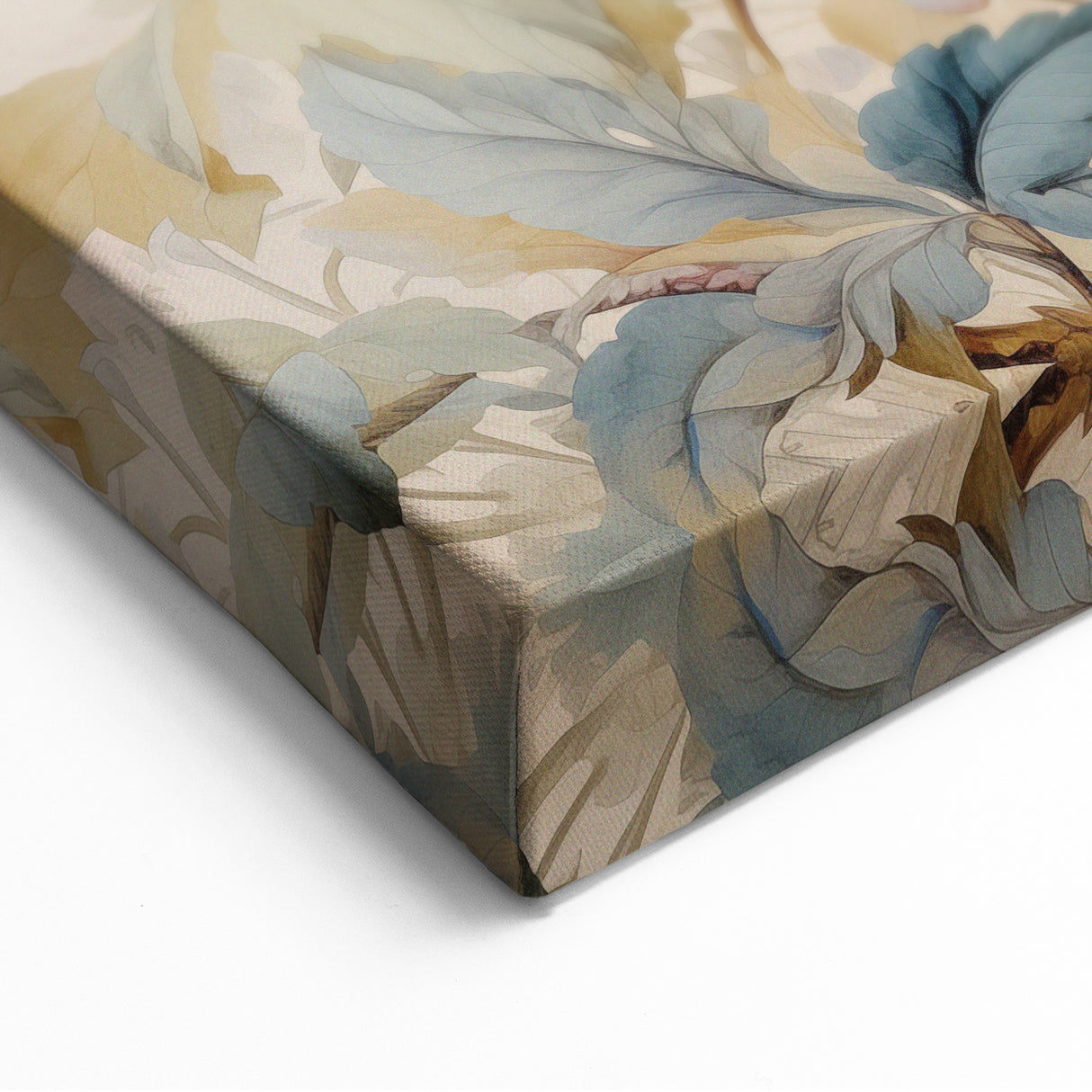 Electric Wall Art – Soft Pink Floral Bouquet with Blue Leaves Electric Print