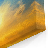 Ukraine Landscape Art – Bright Sunset Over Blue Sky Canvas Print