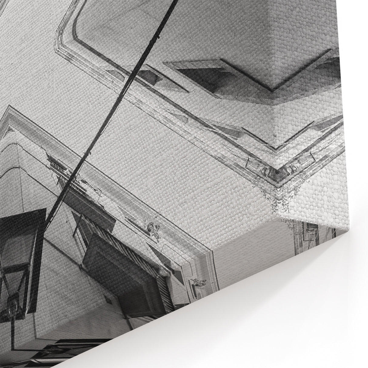 Barcelona Canvas Prints - Urban Architectural Perspective in Black & White