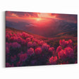 Ukraine Wall Art – Pink Flowers and Sunset Landscape Canvas Print