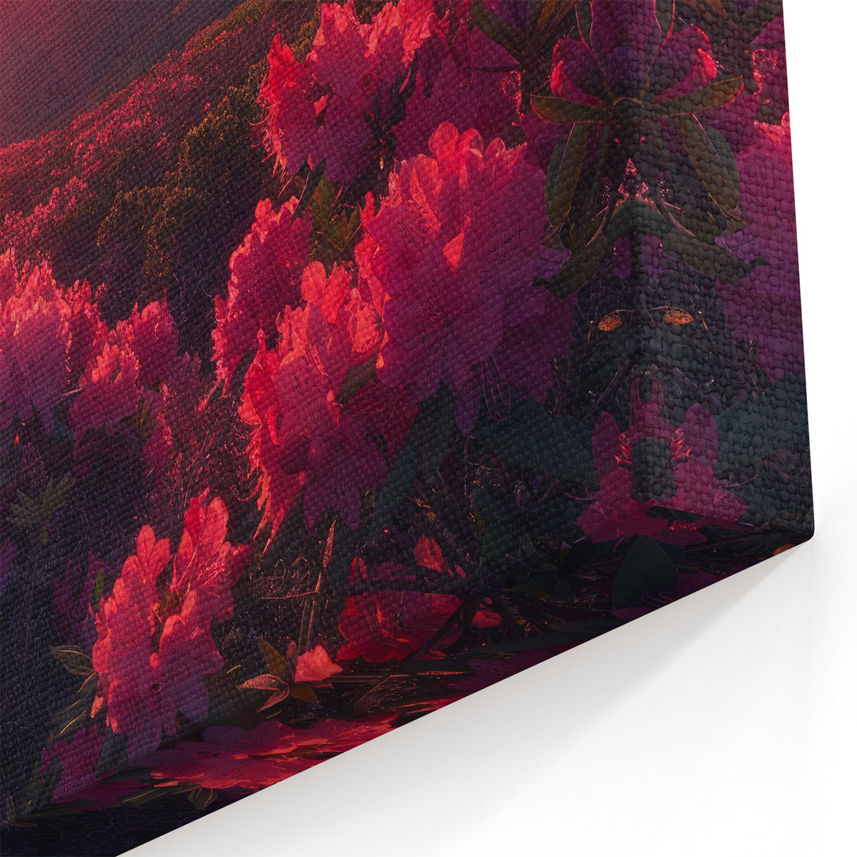 Ukraine Wall Art – Pink Flowers and Sunset Landscape Canvas Print