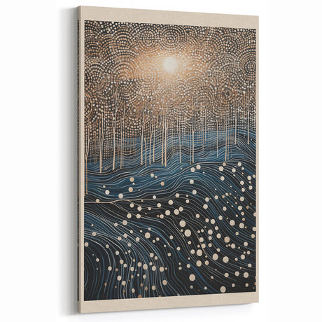 Electric Wall Art: Abstract Night Forest - Modern Electric Decor