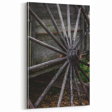 Rustic Farmhouse Art - Vintage Wooden Wagon Wheel Wall Art Decor