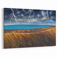 Ukraine Framed Art – Thunderstorm Over Field and Mountains Print