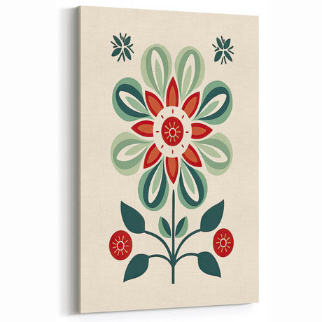 Scandinavian Wall Decor | Minimalist Floral Nordic Art Print | Hygge Style