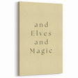 Electric Wall Art: 'and Elves and Magic' Quote - Modern Electric Decor
