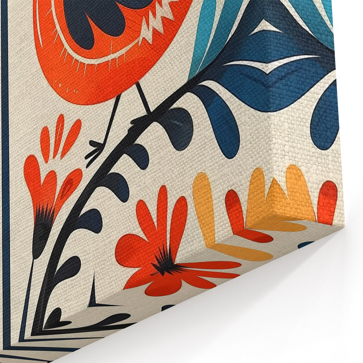 Scandinavian Wall Art | Vibrant Nordic Bird Floral Art Print | Hygge Style