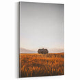 Rustic Landscape Wall Art - Abandoned Farmhouse in Golden Field
