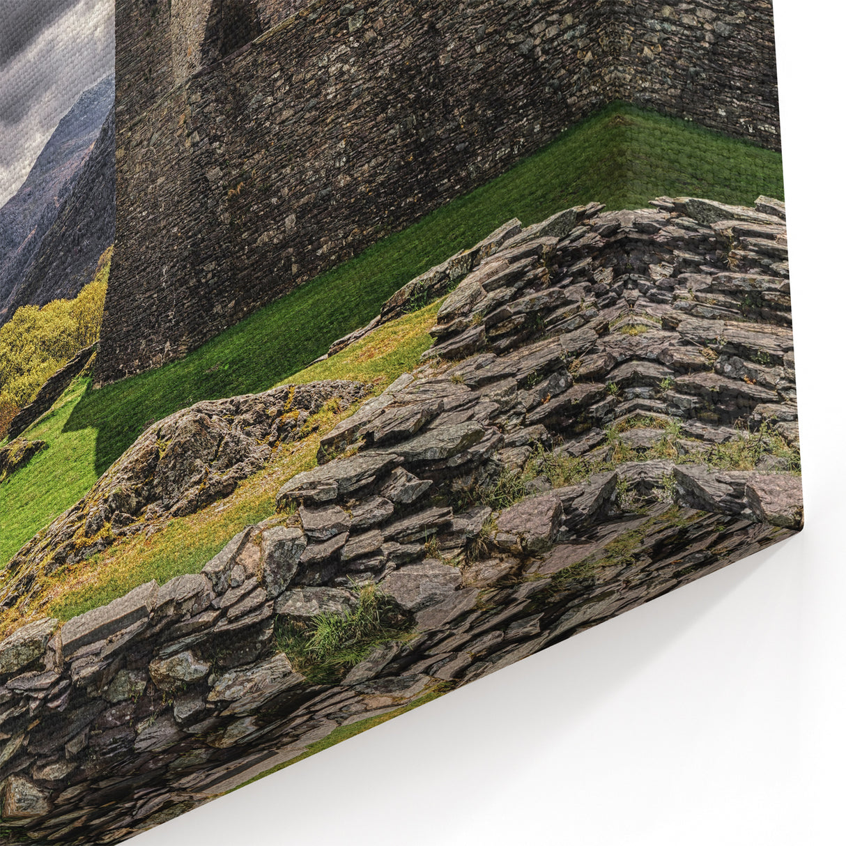 Snowdonia Castle View - Wales Canvas Print, Scenic Wales Landscape Art