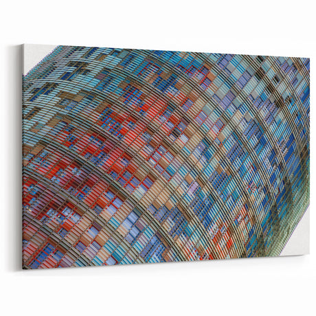 Barcelona Canvas Prints - Colorful Facade of Torre Glòries Building