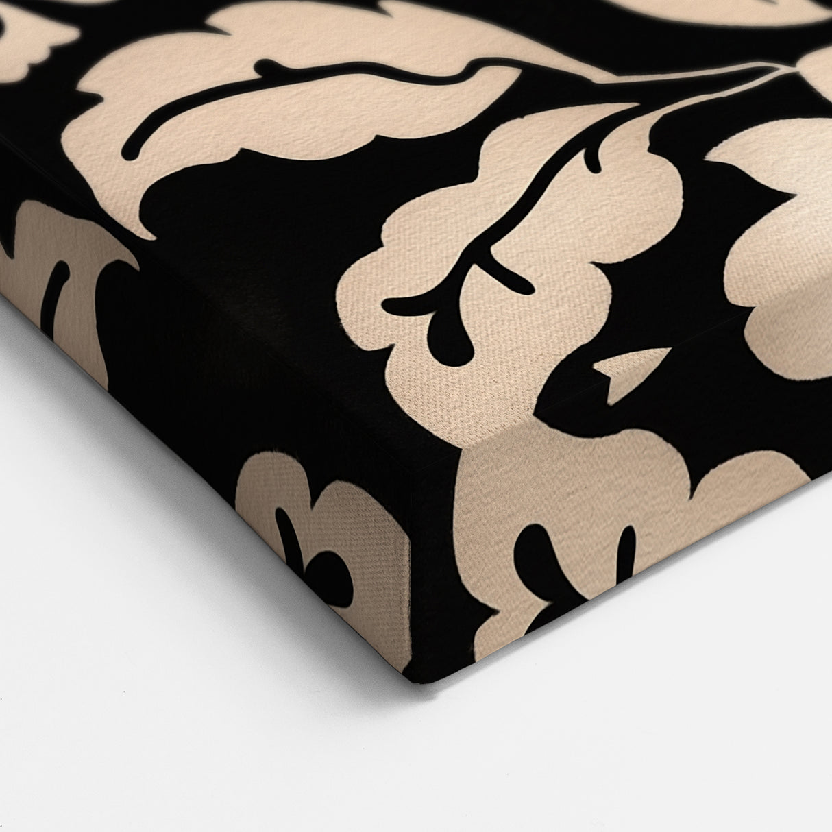 Scandinavian Floral Wall Art | Nordic Black and Beige Art Print | Hygge