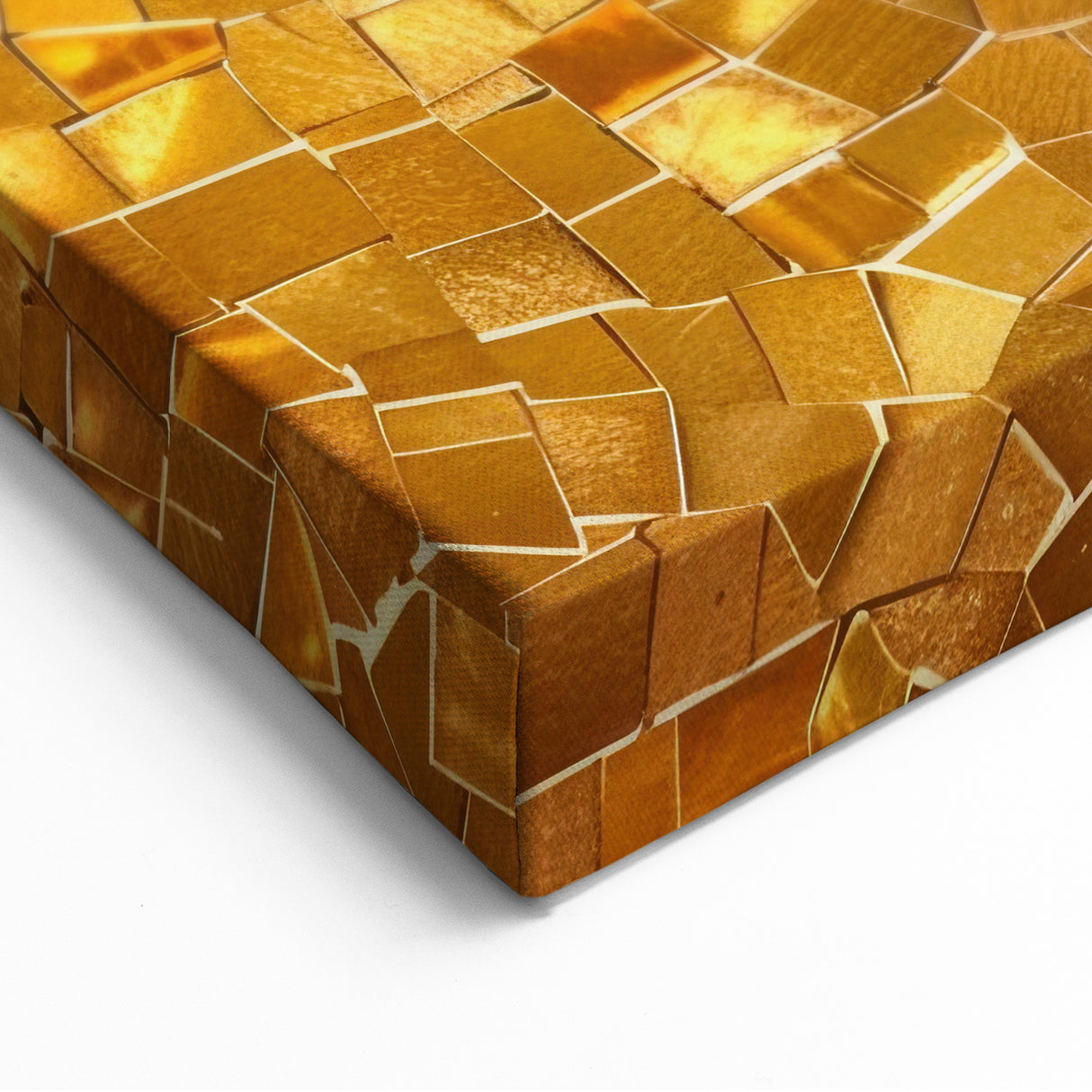 Scenic Barcelona Artwork - Vibrant Mosaic Tree with Golden Background