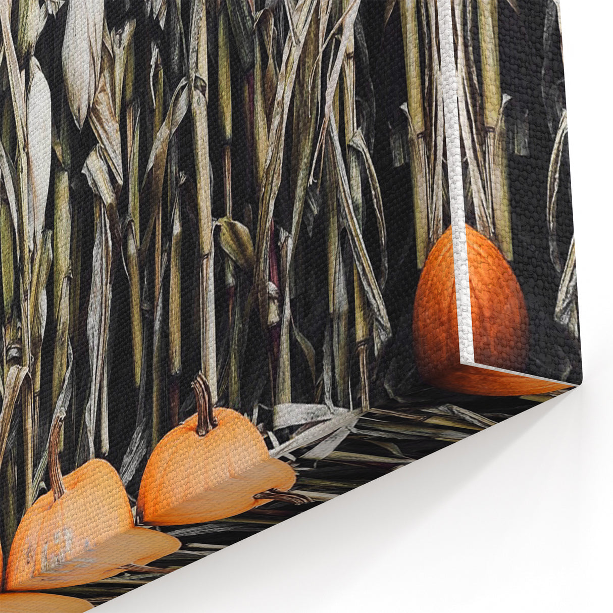Rustic Fall Wall Art - Pumpkins and Cornstalks for Farmhouse Decor