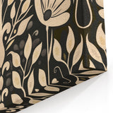 Scandinavian Wall Decor | Elegant Beige and Red Floral Art | Hygge Style