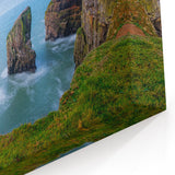 Jagged Coastal Rocks - Wales Landscape Painting, Welsh Scenery Art