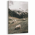 Rustic Sheep in Mountain Landscape – Farmhouse Pastoral Wall Art