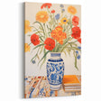 Maximalist Wall Art - Bold Floral Decor with Vibrant Red and Yellow Blooms