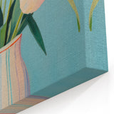 Maximalist Wall Art - Bold Tulip Vase Decor with Vibrant Red and Yellow Hues