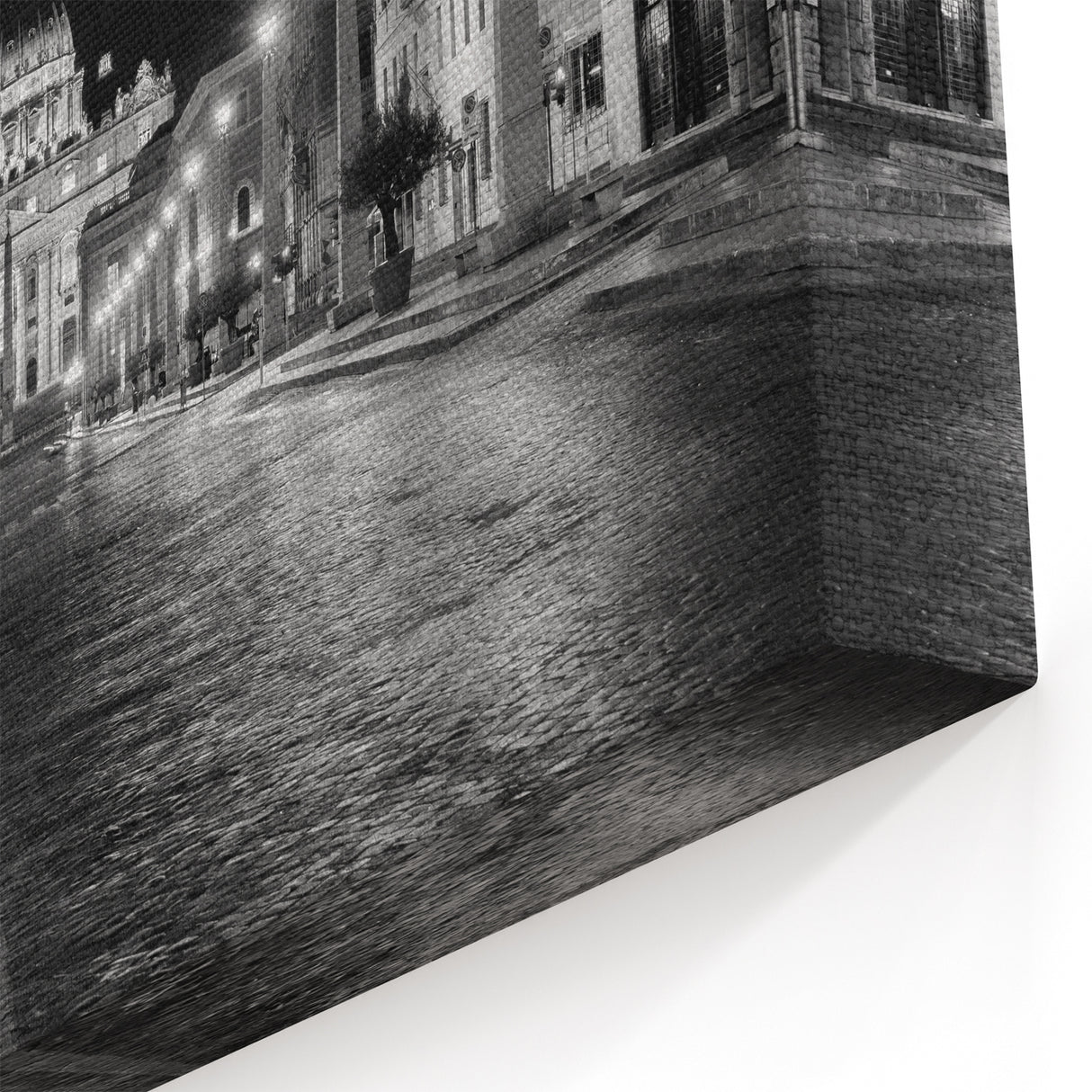 Vatican Canvas Art - St Peters Basilica Night Scene Vatican Landmark Art