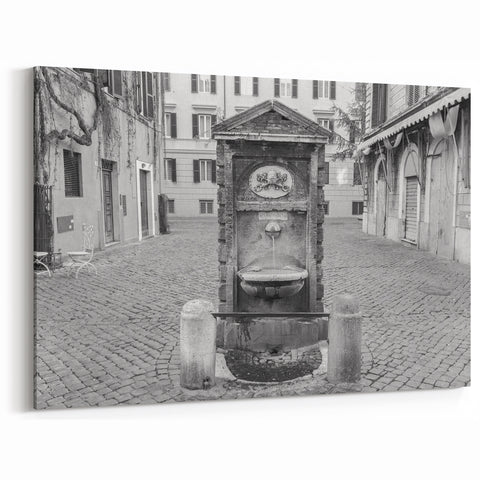 Vatican Framed Prints - Quaint Fountain in Historic Vatican Alley Art