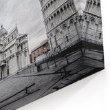 European Scenery Vatican - Leaning Tower of Pisa Landmark Canvas Art