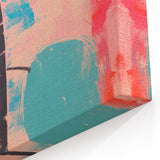 Maximalist Wall Art: Bold Abstract Fruit with Pink Background – Eclectic Decor