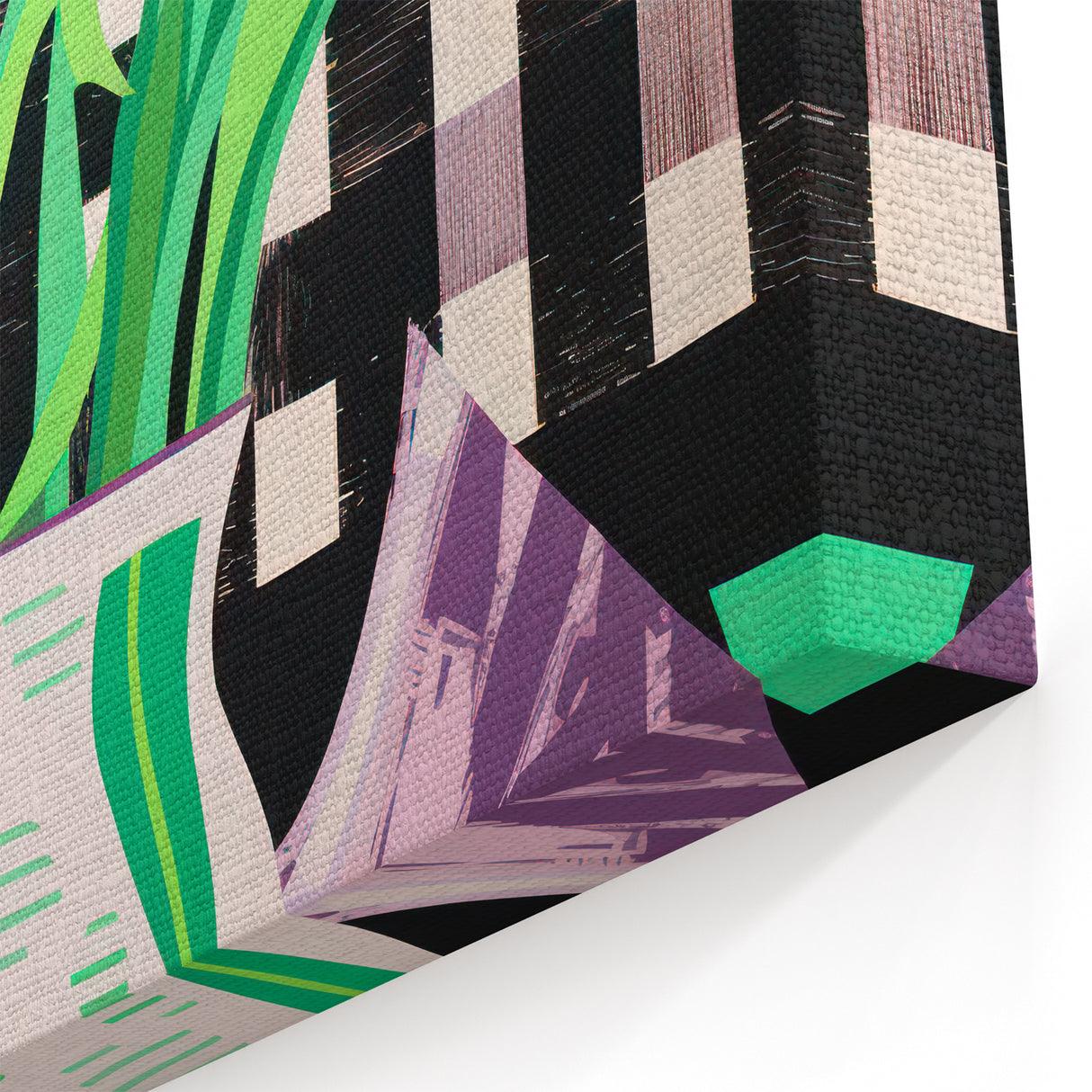 Maximalist Wall Art: Bold Tulips with Checkered Background – Eclectic Decor