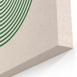 Bohemian Wall Art - Artistic Green Geometric Boho Decor Canvas Print
