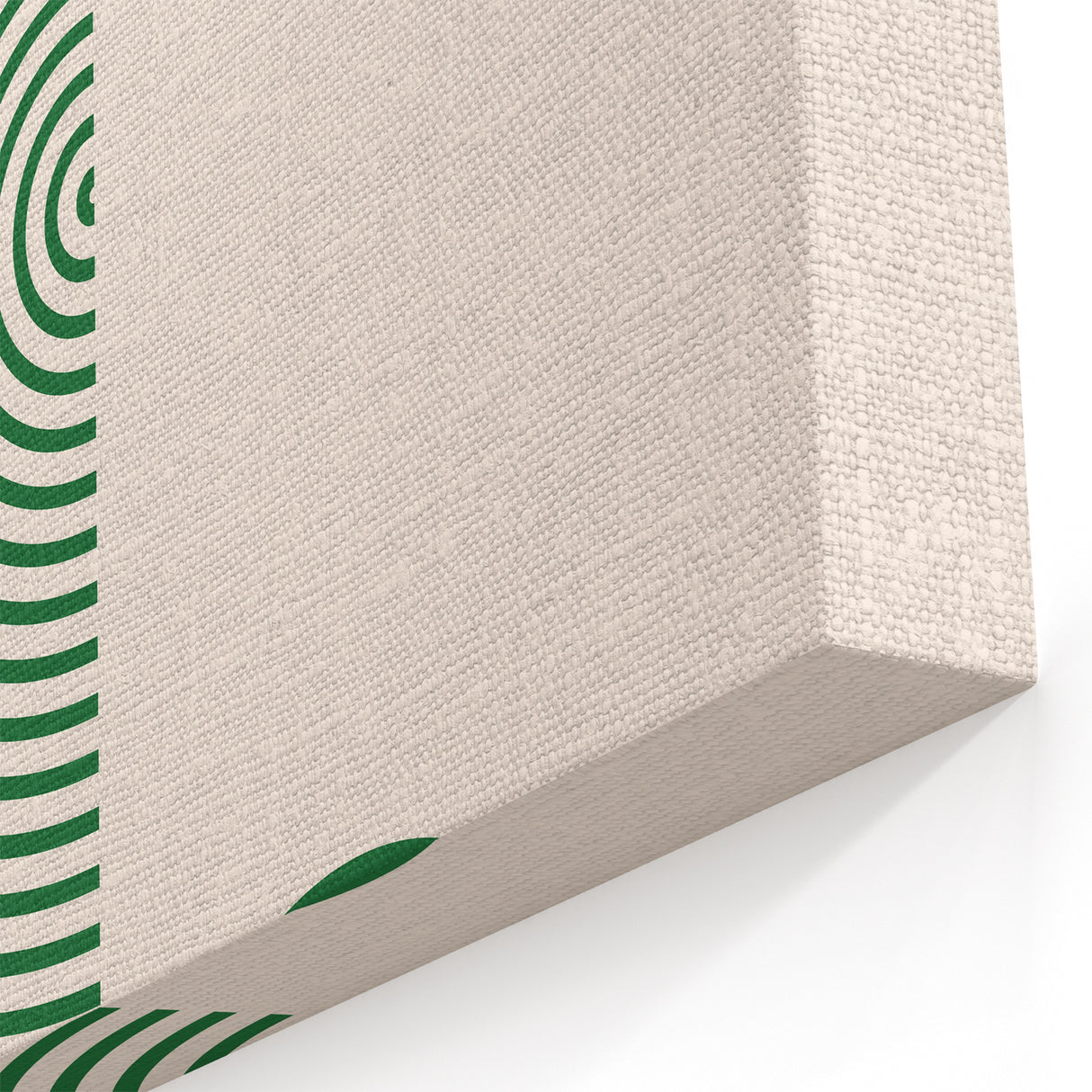 Boho Chic Wall Hanging - Green Geometric Bohemian Canvas Art Print