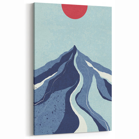Bohemian Wall Art - Bold Mountain Landscape Boho Chic Canvas Print
