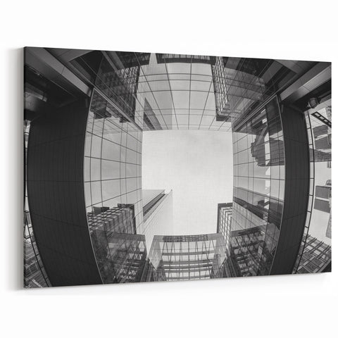 Modern Charlotte Architecture – Black and White Urban Cityscape Wall Art
