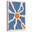 Boho Chic Wall Art - Abstract Blue and Orange Bohemian Canvas Print