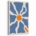 Boho Chic Wall Art - Abstract Blue and Orange Bohemian Canvas Print