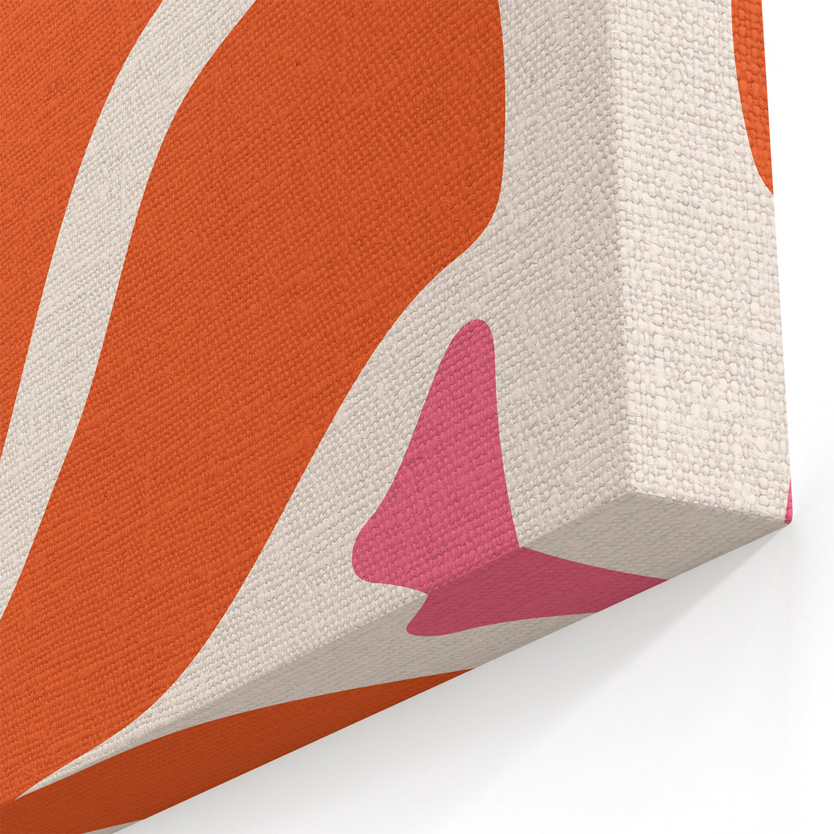 Boho Wall Art - Abstract Orange and Pink Bohemian Canvas Print