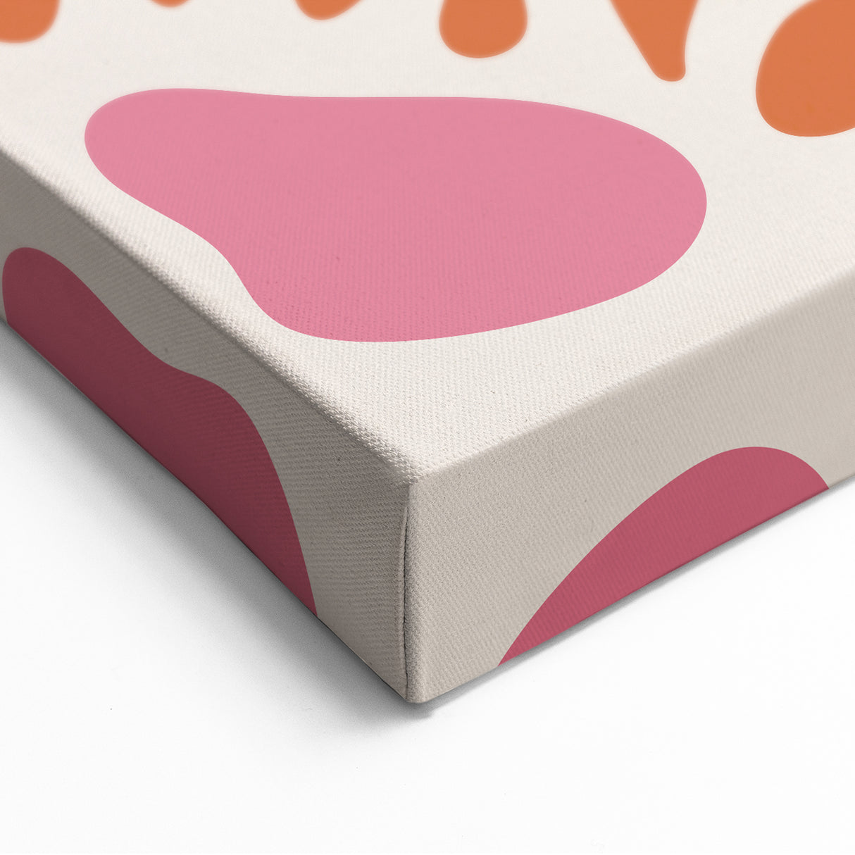 Boho Wall Art - Abstract Orange and Pink Bohemian Canvas Print
